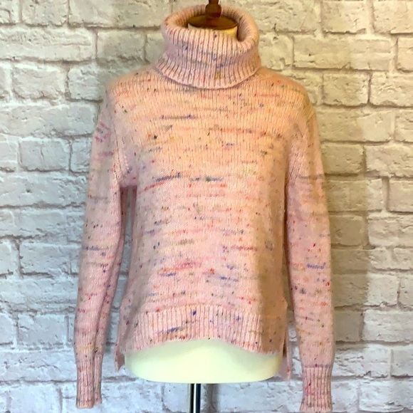 Banana Republic Speckled Fluff Turtleneck Sweater, pink - Picture 2 of 8